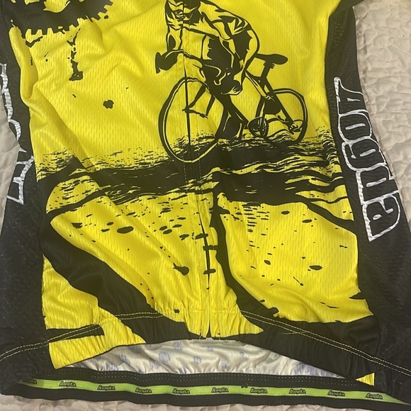 NWT AOGDA Vintage Cyclist Jersey Yellow/Black Sz Small - Picture 6 of 8